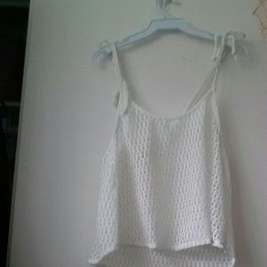 White mesh tank top